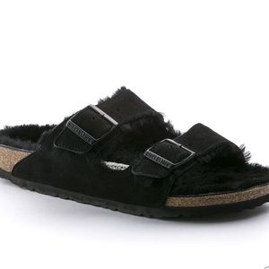 BIRKENSTOCK-ARIZONA SHEARLING SUEDE LEATHER
